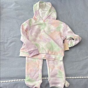 Target Kids Tie-Dye Hoodie and Pants Set - Pastel